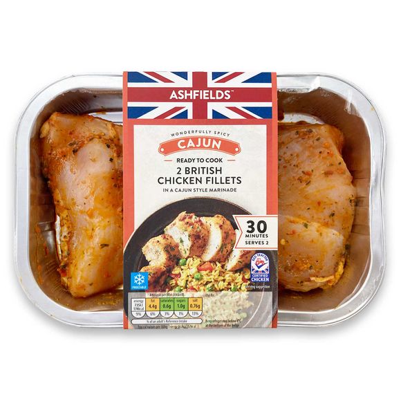 Ashfields British Cajun Chicken Fillets 275g/2 Pack